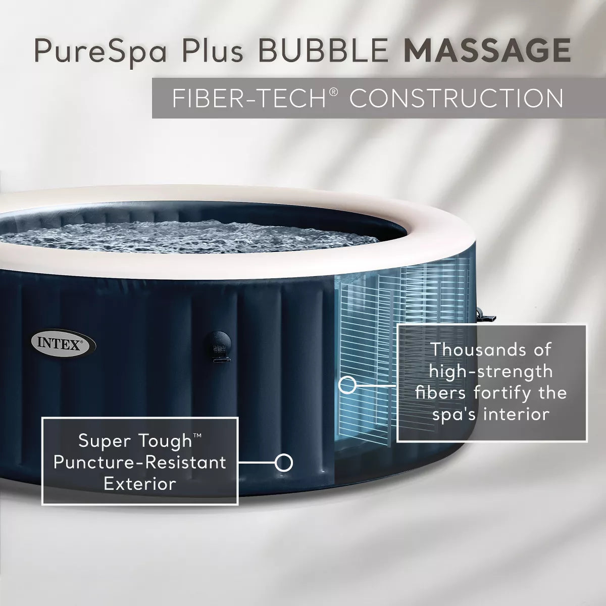 Intex 28429EP Purespa plus 4 Person Inflatable Hot Tub Bubble Jet Spa, 77" X 28"